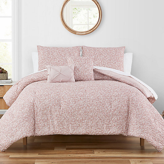 Alternate image 1 for Highline Bedding Co. Macaria 5-Piece Queen Comforter Set in Blush/White