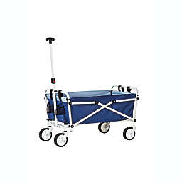 Simply Essential™ Outdoor Folding Wagon with Cupholders in True Navy