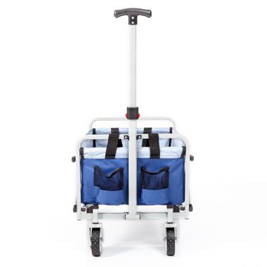 Simply Essential&trade; Outdoor Folding Wagon with Cupholders in True Navy. View a larger version of this product image.