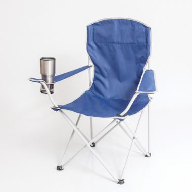 Simply Essential&trade; Outdoor Folding Chair in Navy. View a larger version of this product image.