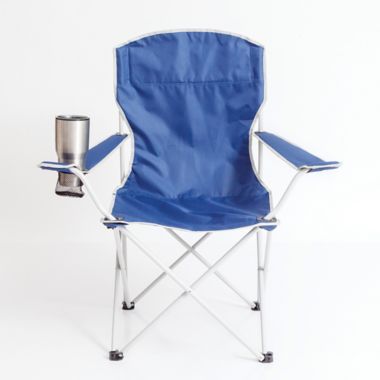 Simply Essential&trade; Outdoor Folding Chair in Navy. View a larger version of this product image.