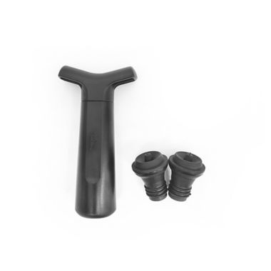 Our Table&trade; Wine Saver with Two Stoppers in Black. View a larger version of this product image.