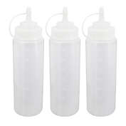 Simple Essential&trade; 12 oz. Clear Squeeze Bottles (Set of 3)