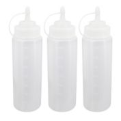 Simple Essential&trade; 12 oz. Clear Squeeze Bottles (Set of 3)