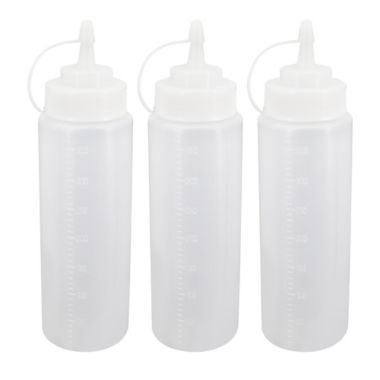 Simple Essential&trade; 12 oz. Clear Squeeze Bottles (Set of 3). View a larger version of this product image.