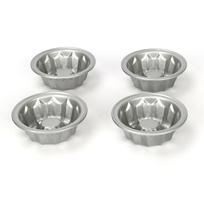 Our Table&trade; Non-Stick Mini Flute Pans in Silver (Set of 4)