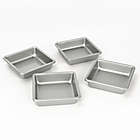 Alternate image 3 for Our Table&trade; Non-Stick Mini Square Cake Pans in Silver (Set of 4)