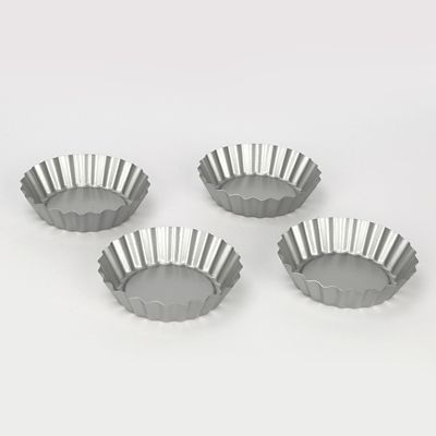 Our Table&trade; Non-Stick Mini Tartlet Pans in Silver (Set of 4)