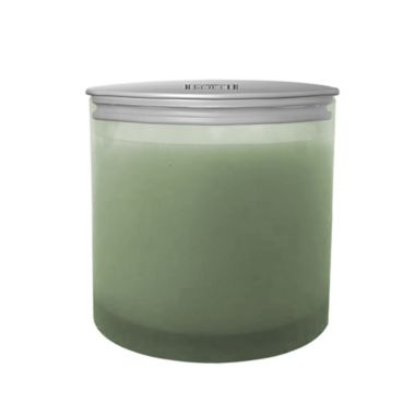 Everhome&trade; Bergamot &amp; Basil 14 oz. 3-Wick Jar Candle with Lid in Green. View a larger version of this product image.