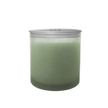 Everhome&trade; Bergamot & Basil 11 oz. Jar Candle with Lid in Green. View a larger version of this product image.