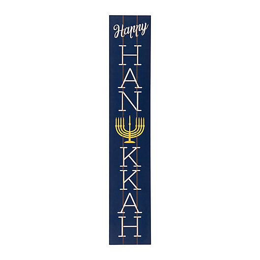 Alternate image 1 for Glitzhome® Vertical Hanukkah Porch Sign