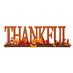 Glitzhome® "Thankful" 20-Inch Autumn Table Decor