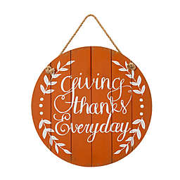 Glitzhome® 15-Inch Wooden Thanksgiving Wall Sign