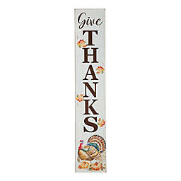 Glitzhome® 42-Inch Thanksgiving Wooden "Give Thanks" Porch Sign