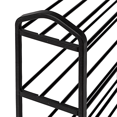 Honey-Can-Do&reg; 4-Tier Streamline Shoe Rack in Black. View a larger version of this product image.