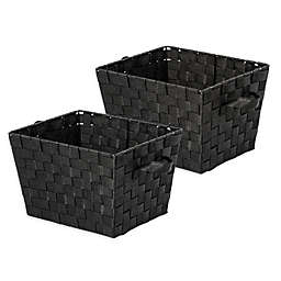 Honey-Can-Do® Task-It Woven Basket in Black (Set of 2)