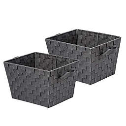 Honey-Can-Do® Task-It Woven Basket in Dark Grey (Set of 2)
