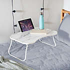 Alternate image 1 for Honey-Can-Do&reg; Collapsible Folding Lap Desk in Faux White Marble