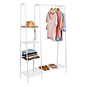 Honey-Can-Do&reg; Freestanding Closet with Clothes Rack and Shelves in Matte White