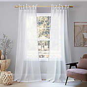 No. 918&reg; Bethany 96-Inch Sheer Tie Top Window Curtain Panel in White (Single)