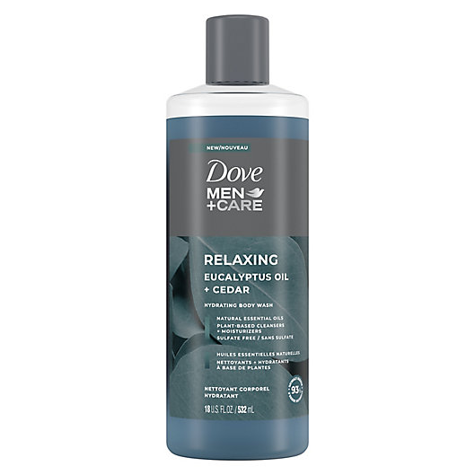 Alternate image 1 for Dove® Men + Care 18 fl. oz. Relaxing Eucalyptus Oil + Cedar Hydrating Body Wash