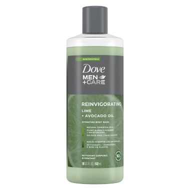 Dove&reg; Men + Care 18 fl. oz. Reinvigorating Lime + Avocado Oil Hydrating Body Wash. View a larger version of this product image.