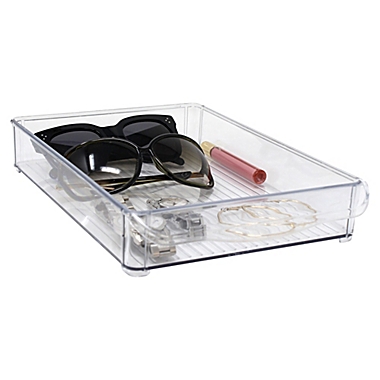 Heritage 12-Inch Multipurpose Dresser Drawer Organizer Bins in Clear (Set of 3). View a larger version of this product image.