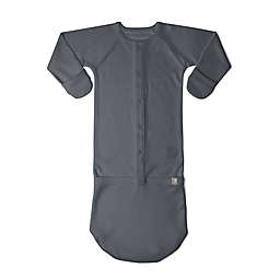 goumi® Newborn Organic Cotton Sleeper Gown in Dark Grey