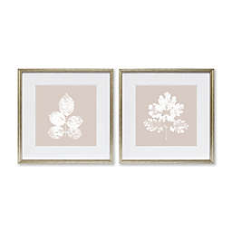 Everhome™ Leafy Floral 30-Inch x 30-Inch Framed Wall Art (Set of 2)