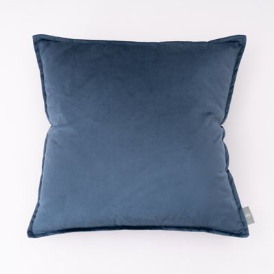 Haven Dutch Velvet Square Throw Pillow in Blue Ashes