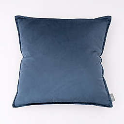 Haven Dutch Velvet Square Throw Pillow in Blue Ashes