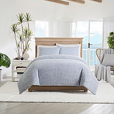 UGG&reg; Olivia 3-Piece Full/Queen Comforter Set in Horizon Blue. View a larger version of this product image.