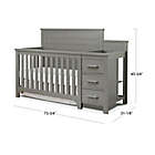 Alternate image 4 for Sorelle Farmhouse Convertible Crib and Changer in Weathered Grey