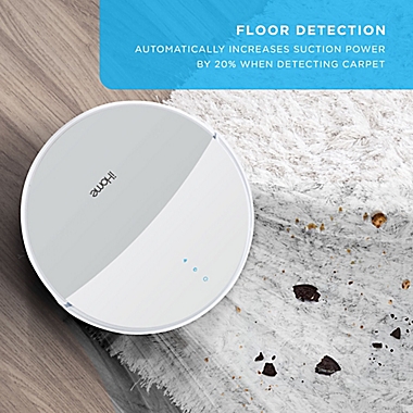 iHome&reg; AutoVac Eclipse 2-in-1 Robot Vacuum in White. View a larger version of this product image.