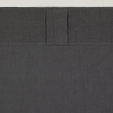 Studio 3B&trade; Belgian Linen Rod Pocket Back Tab 84-inch Window Curtain Panel in Graphite. View a larger version of this product image.