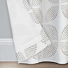 Alternate image 1 for Simply Essential&trade; Mod Flower Grommeted 95-Inch Curtain Panel in White/Taupe (Single)