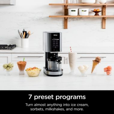 Ninja&trade; CREAMi&trade;  7 One-Touch Program Ice Cream Maker in Silver. View a larger version of this product image.
