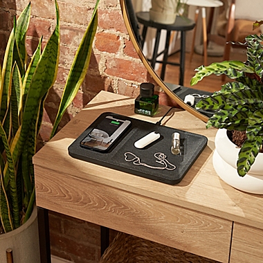 Courant Essentials&reg; Catch:3 Wireless Charging Station in Charcoal. View a larger version of this product image.