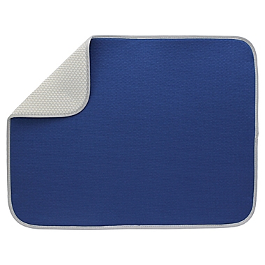 Simply Essential&trade; XL Dish Drying Mat in Navy. View a larger version of this product image.