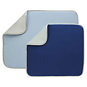 Simply Essential&trade; Geometric Modern Dish Mats in Blue/Navy (Set of 2)