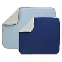 Simply Essential™ Geometric Modern Dish Mats in Blue/Navy (Set of 2)
