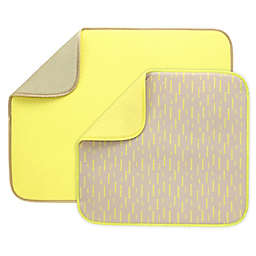 Simply Essential™ 2-Pack Geometric Modern Dish Drying Mats in Limelight/Sandshell