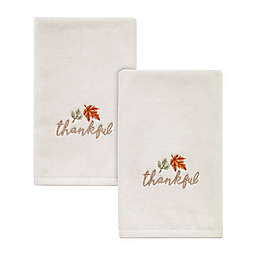 Avanti Grateful Patch Hand Towels in Ivory (Set of 2)