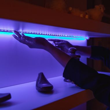 Twinkly&trade; 100-Light RGB String Lights in Black/Multi. View a larger version of this product image.