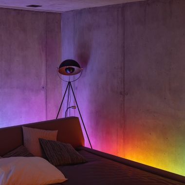 Twinkly&trade; 100-Light RGB String Lights in Black/Multi. View a larger version of this product image.