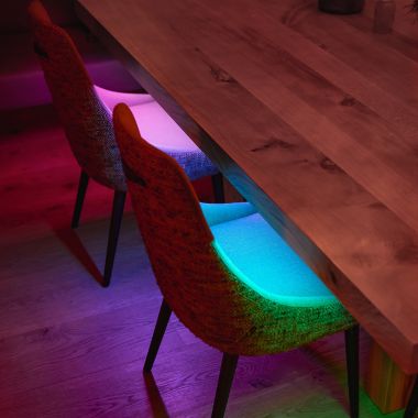 Twinkly&trade; 100-Light RGB String Lights in Black/Multi. View a larger version of this product image.