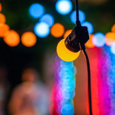 Twinkly&trade; 20-Light RGB String Lights in Black/Multi. View a larger version of this product image.