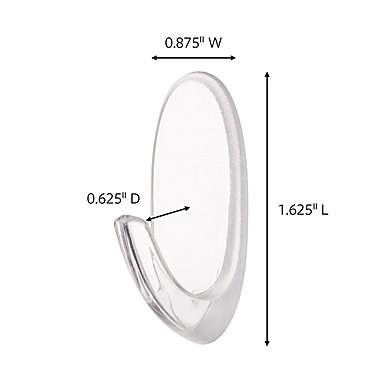 3M Command&trade; Damage-Free Hanging Medium Wall Hooks in Clear (Set of 2). View a larger version of this product image.
