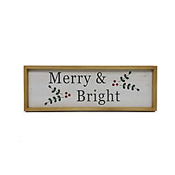 Bee & Willow™ Merry and Bright 14-Inch Tabletop Christmas Sign in White