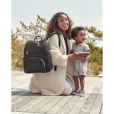 SKIP*HOP&reg; Evermore 6-in-1 Diaper Backpack Set in Black. View a larger version of this product image.